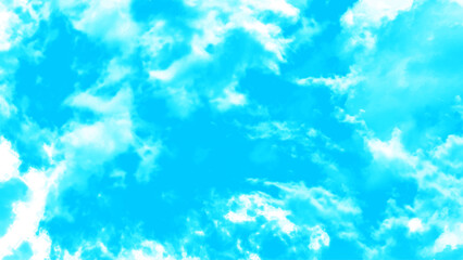 Sky Background, Blue sky with white clouds. Sunny day, serenity.