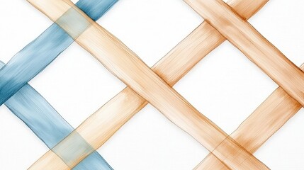 Abstract Artistic Background of Colorful Woven Stripes with Blue and Orange Tones