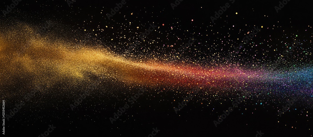 Poster cosmic stream of intergalactic nebulae a vibrant tapestry of colors across the void