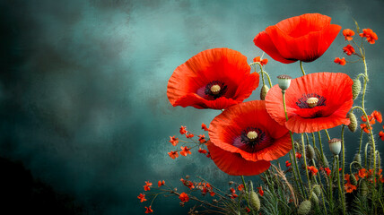 Obraz premium Red poppy flowers isolated