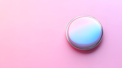 Fototapeta premium empty badge on pink backdrop top