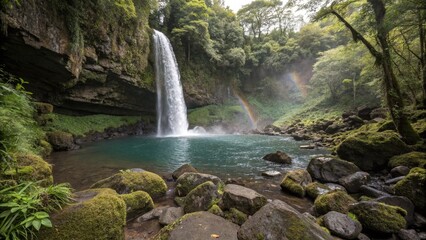 waterfall in the jungle