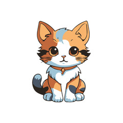Fototapeta premium Cute cat design vector file with white background