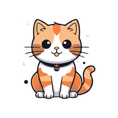 Cute cat design vector file with white background