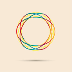Abstract colored circular line