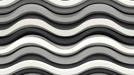 Abstract Wavy Pattern of Gray Tones in Modern Design Element