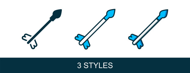 Obraz premium Filled outline Medieval arrows icon isolated on white background. Medieval weapon. Vector