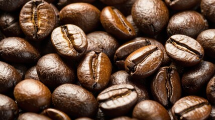 Obraz premium Coffee beans as a nutritious source for promoting overall body health and wellness benefits
