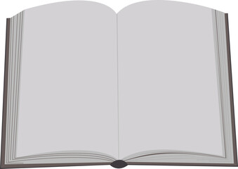 illustration open book with blank pages