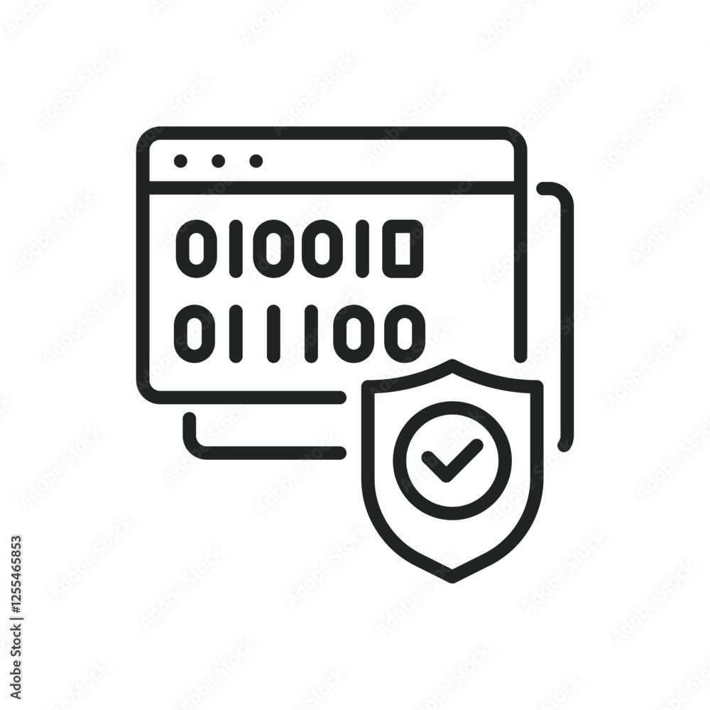 Poster web protection thin line icons. editable stroke and perfect pixel on transparent background