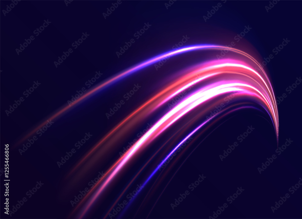 Poster neon color rays vector abstract background. futuristic technological style. abstract background with
