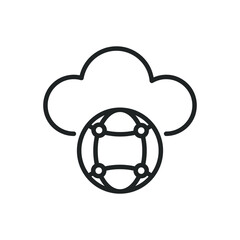 Networking thin line icons. Editable stroke and Perfect pixel on transparent background