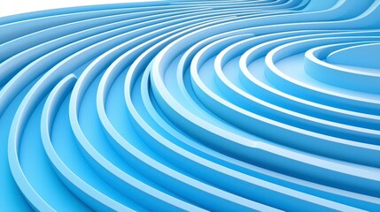 Fototapeta premium Abstract Blue Curved Lines in a Fluid Wave Pattern Design