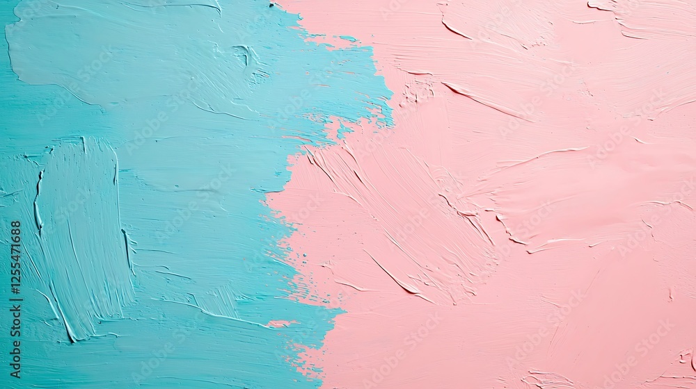 Aufkleber a textured canvas split between calming blue and soft pink, creating a visually appealing contrast.