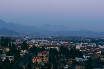 Panoramic view of Bergamo, Italy