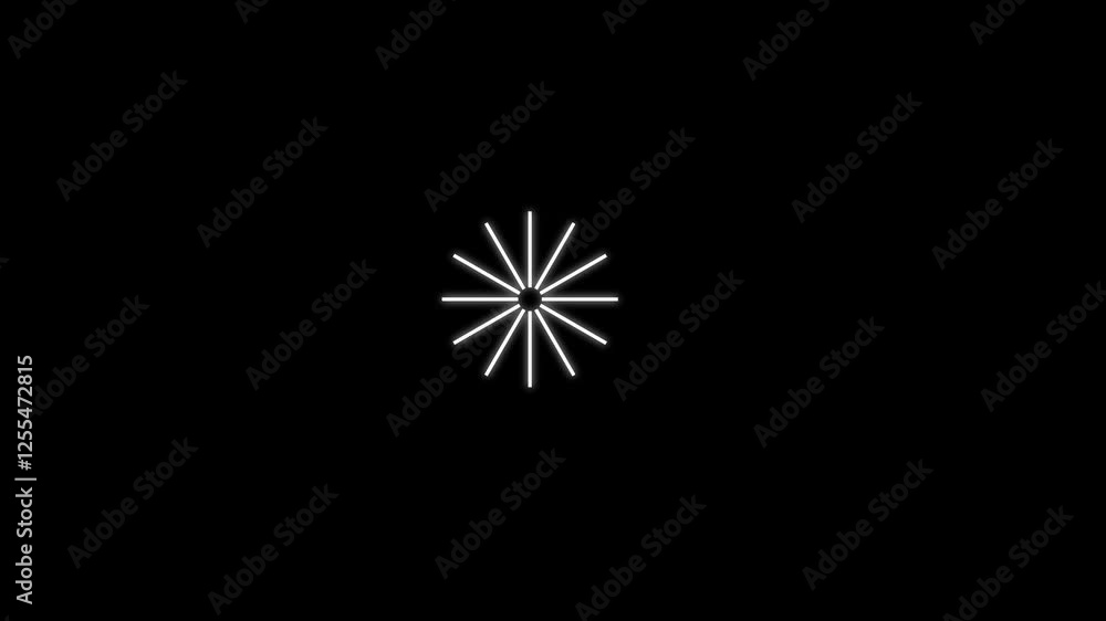 Poster pop-up bursting line animation. bursts and sparks part animation of glowing lights trails against bl