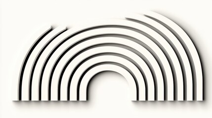 Abstract Art Design Featuring Layered Curves in a Modern Minimalist Style