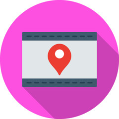 Unique Location Web Advertising Vector Icon