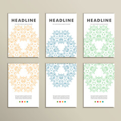 Vector set with abstract pattern