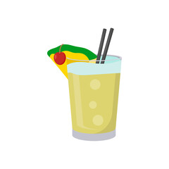 Mai Tai, Cocktails Vector illustration, Isolated