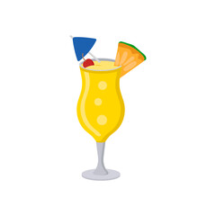 Pina Colada, Cocktails Vector illustration, Isolated