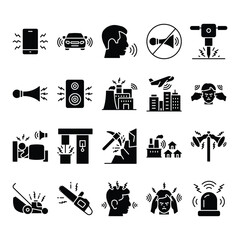Noise Pollution icons that are suitable for any project. And change your next projects with minimalist icon design, perfect for websites, mobile apps, books, social media, flyers, print and many more.