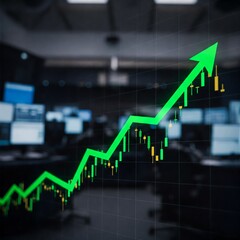 icon image stock trading increase 