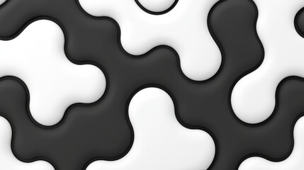 Obraz premium Abstract Black and White Fluid Shapes Background for Modern Design
