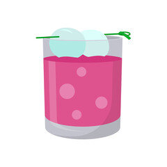 Lychee Martini, Cocktails Vector illustration, Isolated