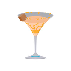 Salted Caramel Martini, Cocktails Vector illustration, Isolated