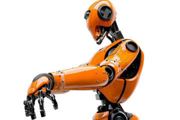 Robotic Automation in Industry: Enhancing Safety and Precision in Operations Isolated on Transparent Background