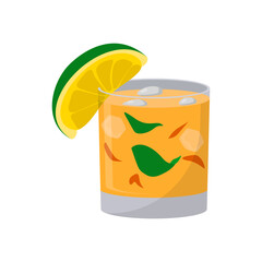 Hot in Rio, Cocktails Vector illustration, Isolated