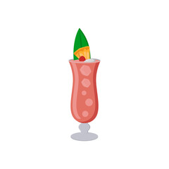 Planter Punch, Cocktails Vector illustration, Isolated