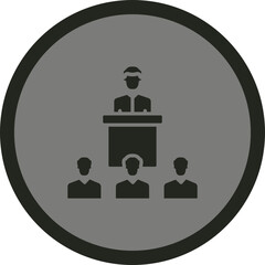 Teacher And Students Vector Icon Design