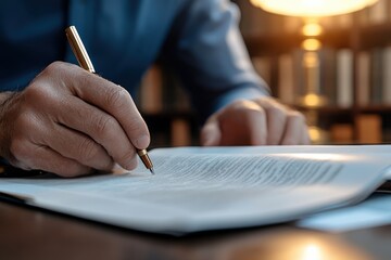 A close-up of a hand writing with a fountain pen on a paper, conveying the essence of creativity, intellectual engagement, and the art of written communication.
