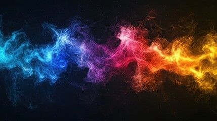 Colorful Abstract Spiral with Glowing Effects