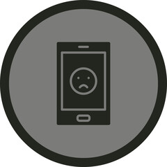 Sad Face Vector Icon Design