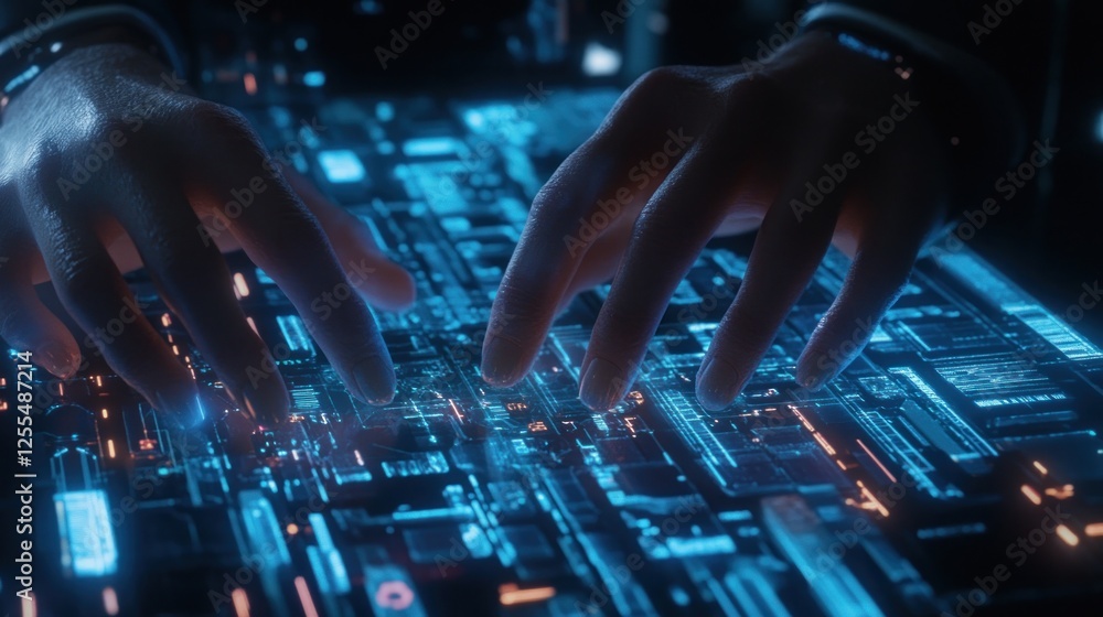 Aufkleber navigating the digital frontier: hands on advanced technology interface