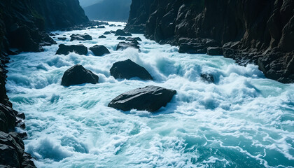 Ocean Waves Crashing on the Beach.