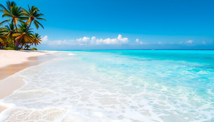 Tropical Beach with Turquoise Water.
