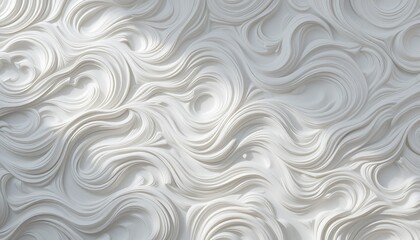 Abstract White Swirling Waves Elegant Texture Background Design Modern Minimalist Style Smooth Surface 3D Render Illustration Digital Art Graphic     