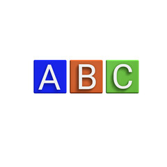 ABC Blocks: Colorful 3D Letters on a transparent background perfect for educational materials and vibrant designs The block colors contrast nicely