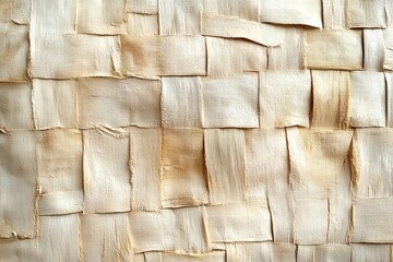 Beige woven texture, resembling woven wood or fabric, with a grid-like pattern.