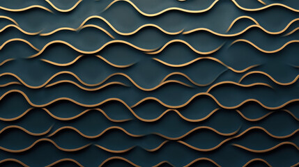 Elegant art deco texture pattern on sleek background with wavy lines