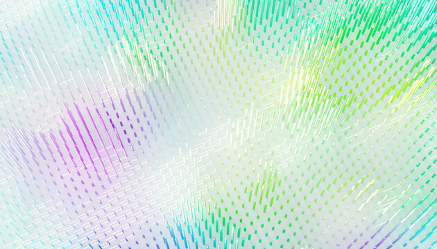 Abstract 3D render with colorful lines and gradient background