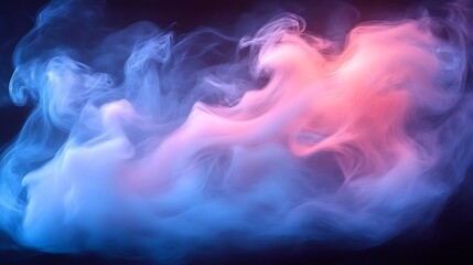Obraz premium Abstract Blue and Pink Smoke Swirling Design