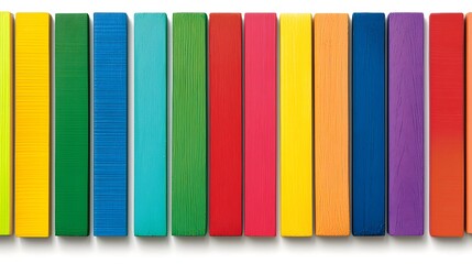 Colorful Wooden Blocks Arranged in a Creative Pattern on Surface