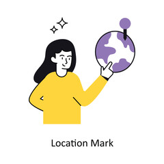 Location Mark Concept vector illustration.  isolated on white Background.