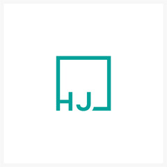 Minimalist HJ Monogram with Geometric Frame