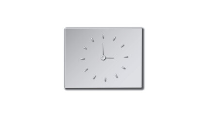 Abstract new analog clock icon,simple clock icon on white background.